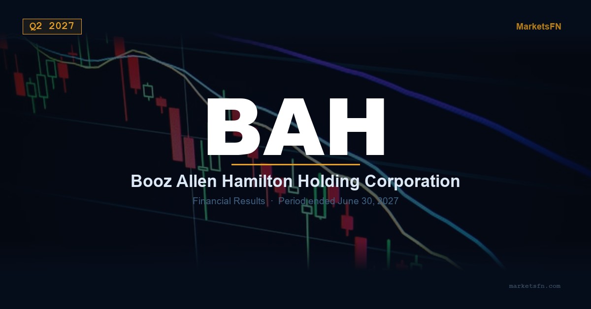 Booz Allen Hamilton Holding Corporation (BAH) Q2 2027 Financial Results Summary