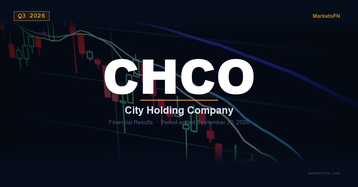 City Holding Company (CHCO) Q3 2026 Financial Results Summary