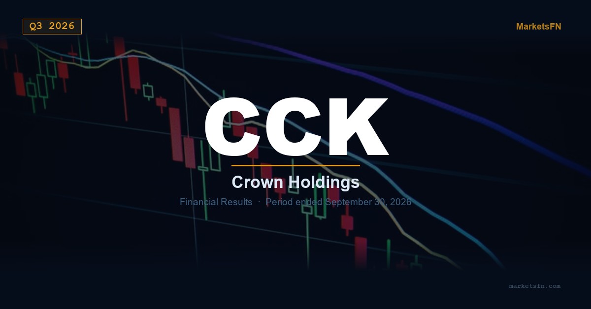Crown Holdings (CCK) Q3 2026 Financial Results Summary