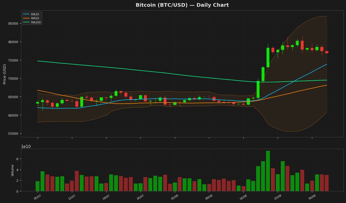 Bitcoin Holds Strong at $76K Despite Minor Pullback, RSI Neutral