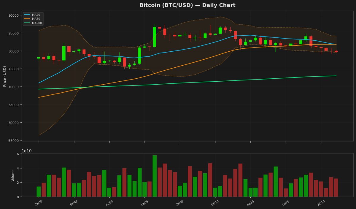 Bitcoin Dips Below $80K as RSI Signals Oversold Territory