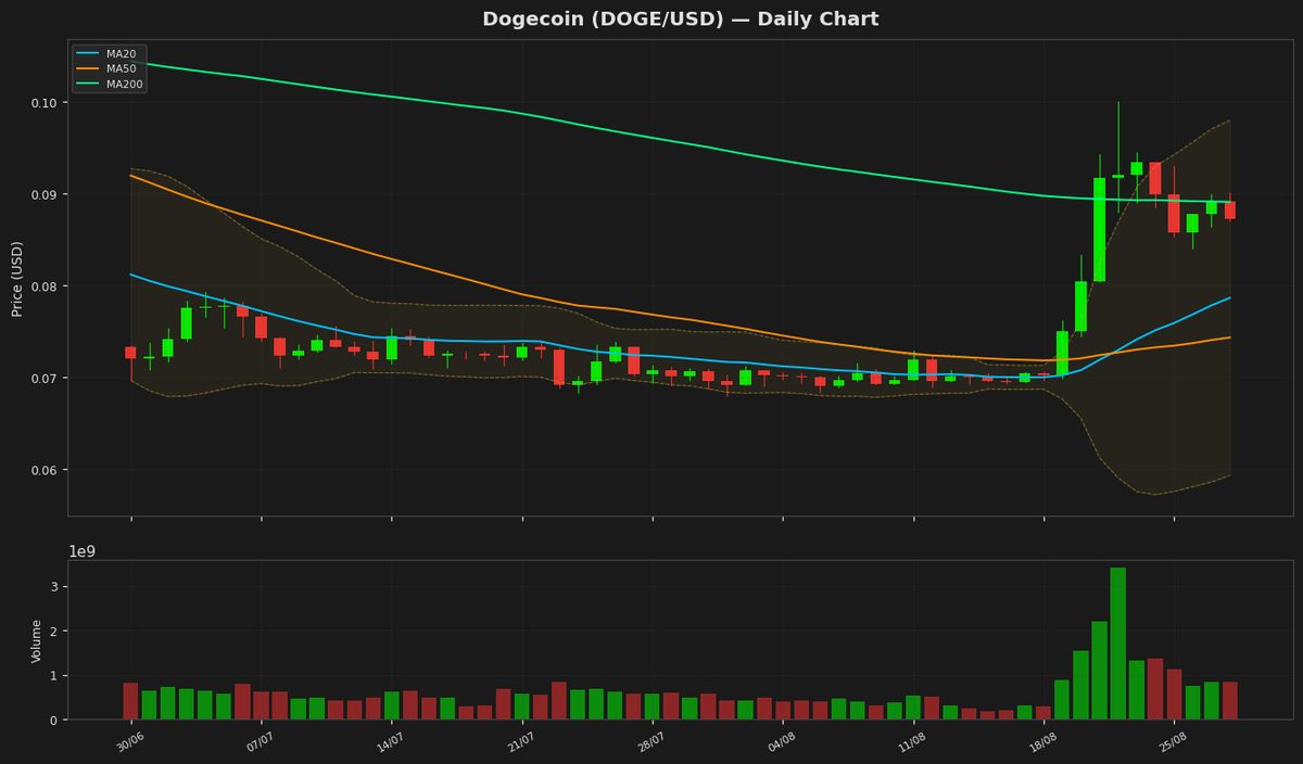 Dogecoin Pulls Back as RSI Nears Overbought Zone