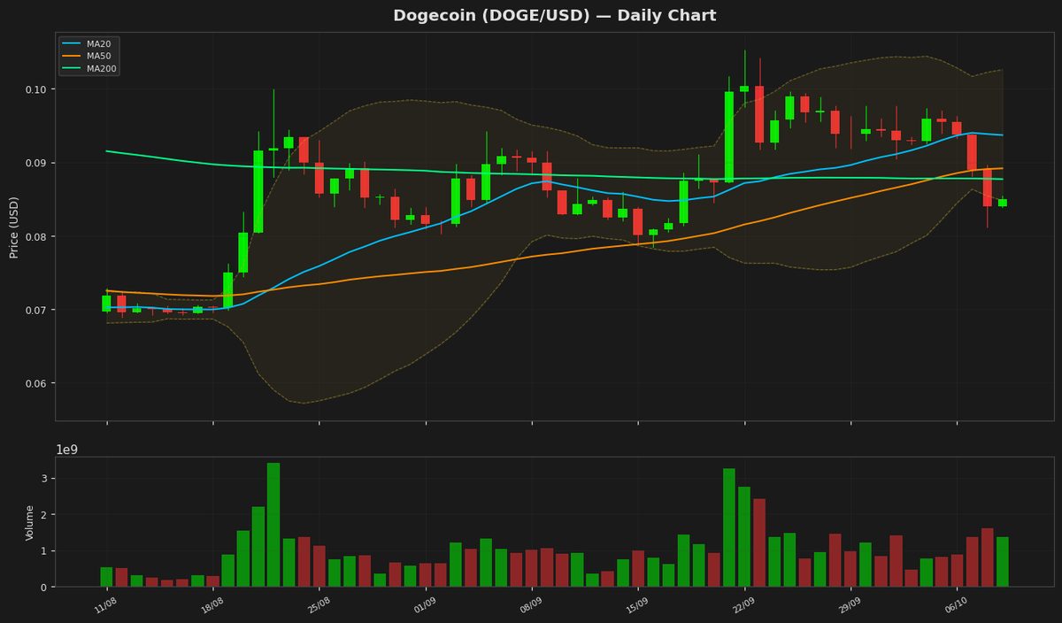 Dogecoin RSI at 20.4: Is a Rebound from $0.0849 Coming?