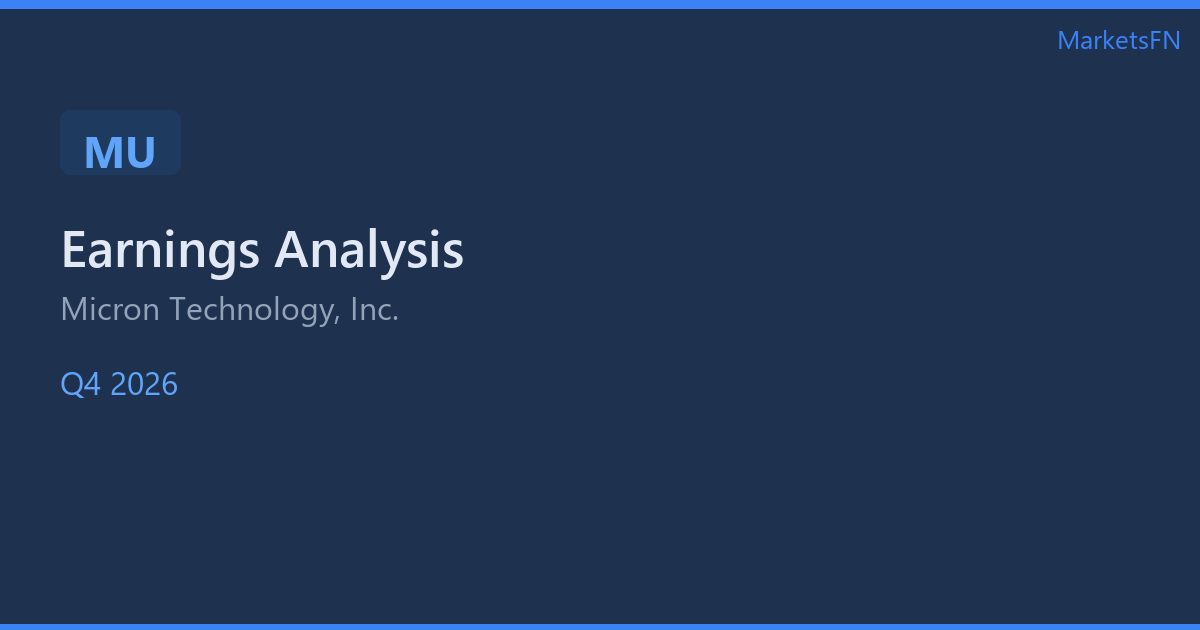 Micron Technology, Inc. Beats EPS and Beats Revenue in Q4 2026