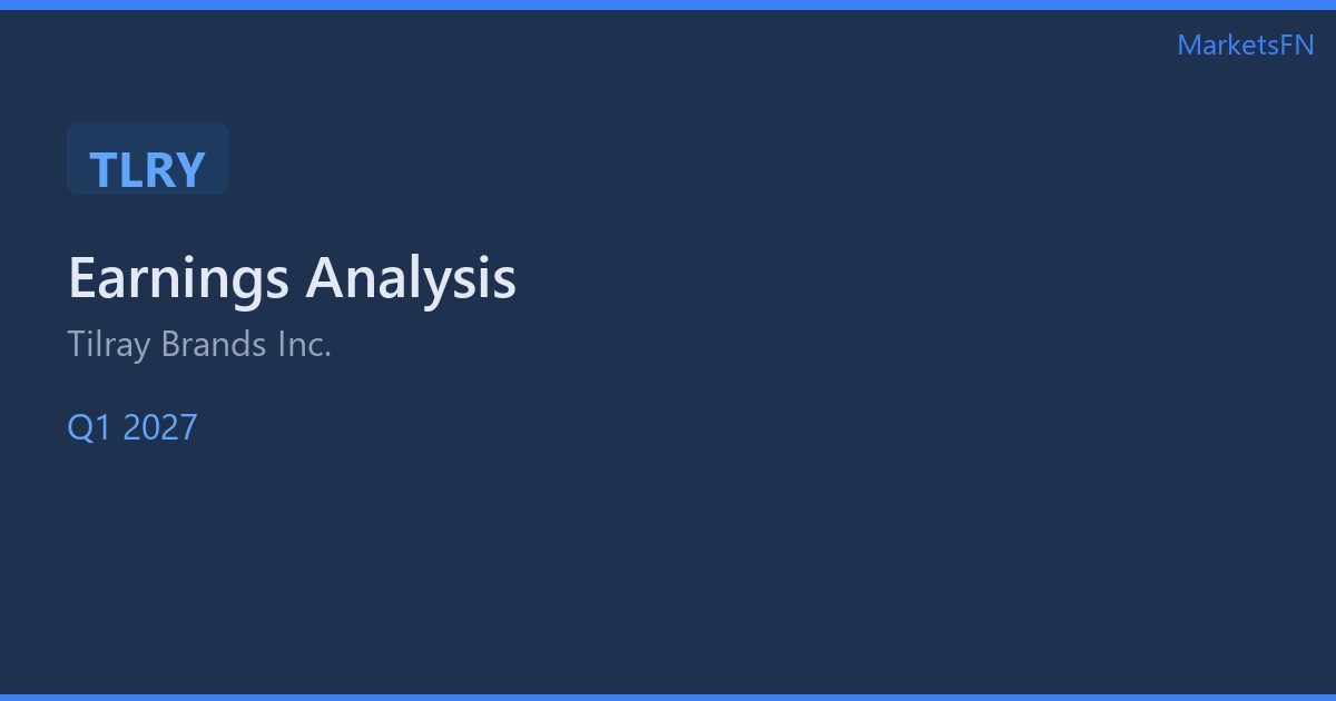 Tilray Brands (TLRY) Q1 2027: Record Revenue and Profitability — Cautiously Optimistic