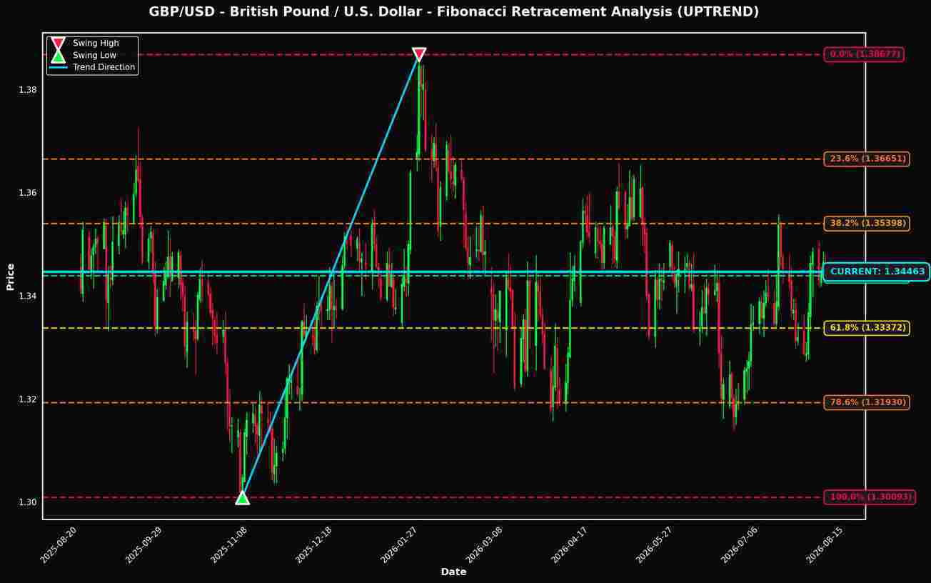 Fibonacci Retracement Analysis: GBP/USD and NZD/USD Near Key Levels