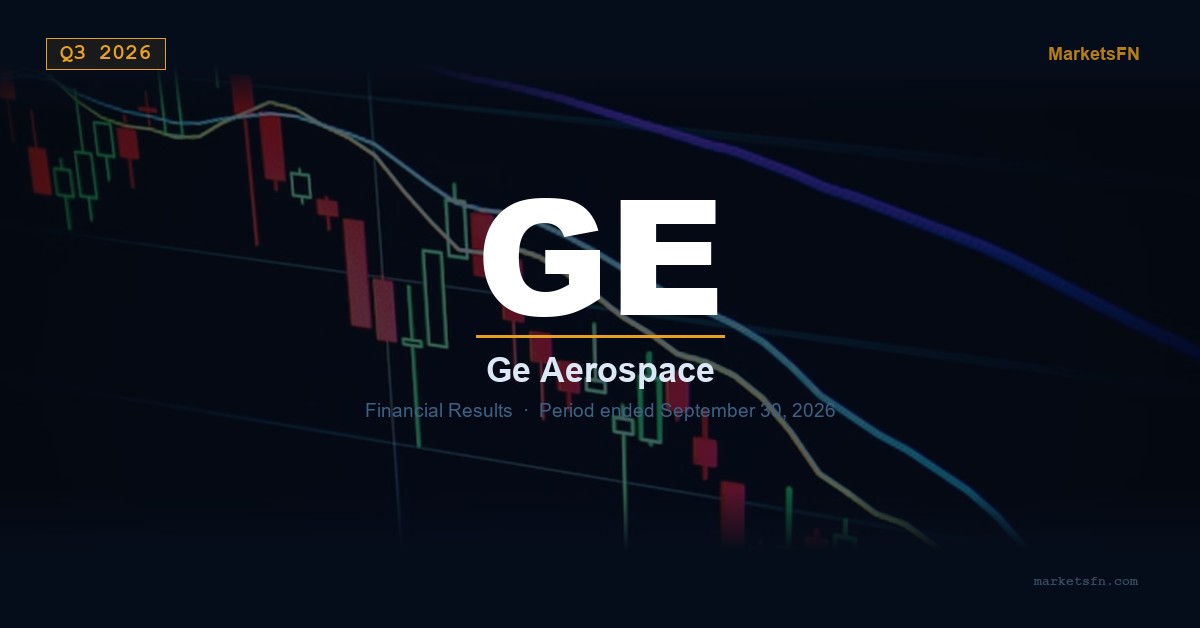 Sintesi dei risultati finanziari del terzo trimestre 2026 di GE Aerospace (GE)