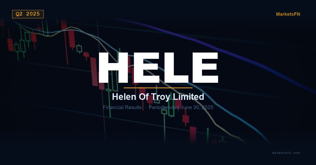 Resumen de resultados financieros del segundo trimestre de 2025 de Helen of Troy Limited (HELE)