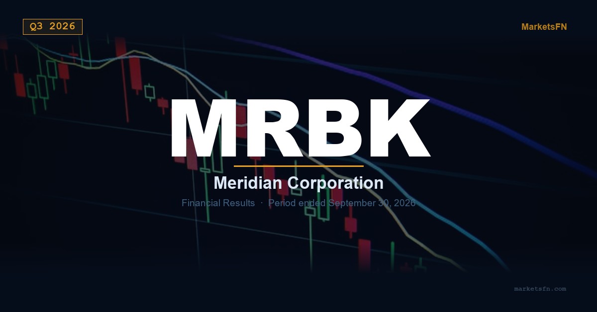 Meridian Corporation (MRBK) Q3 2026 Financial Results Summary