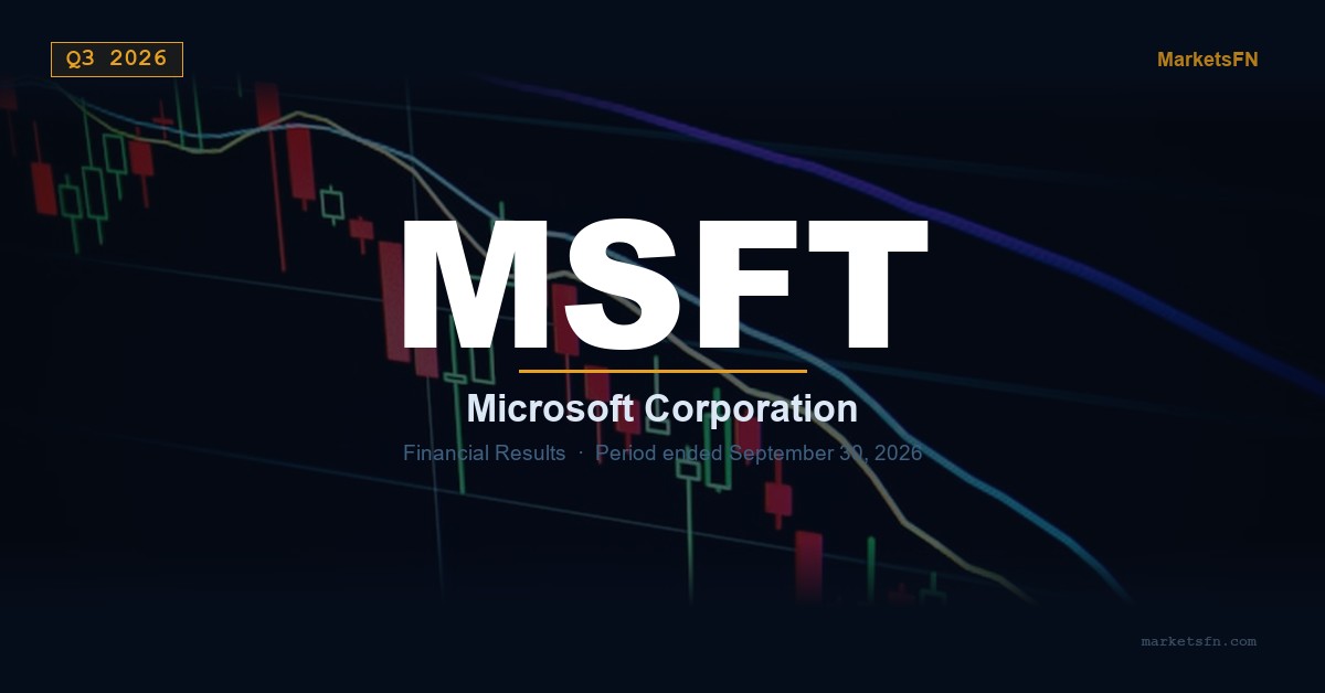 Microsoft Corporation (MSFT) Riepilogo dei Risultati Finanziari del Q3 2026