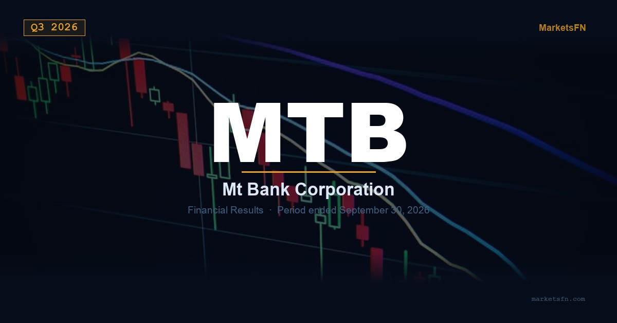 M&T Bank Corporation (MTB) Q3 2026 Financial Results Summary