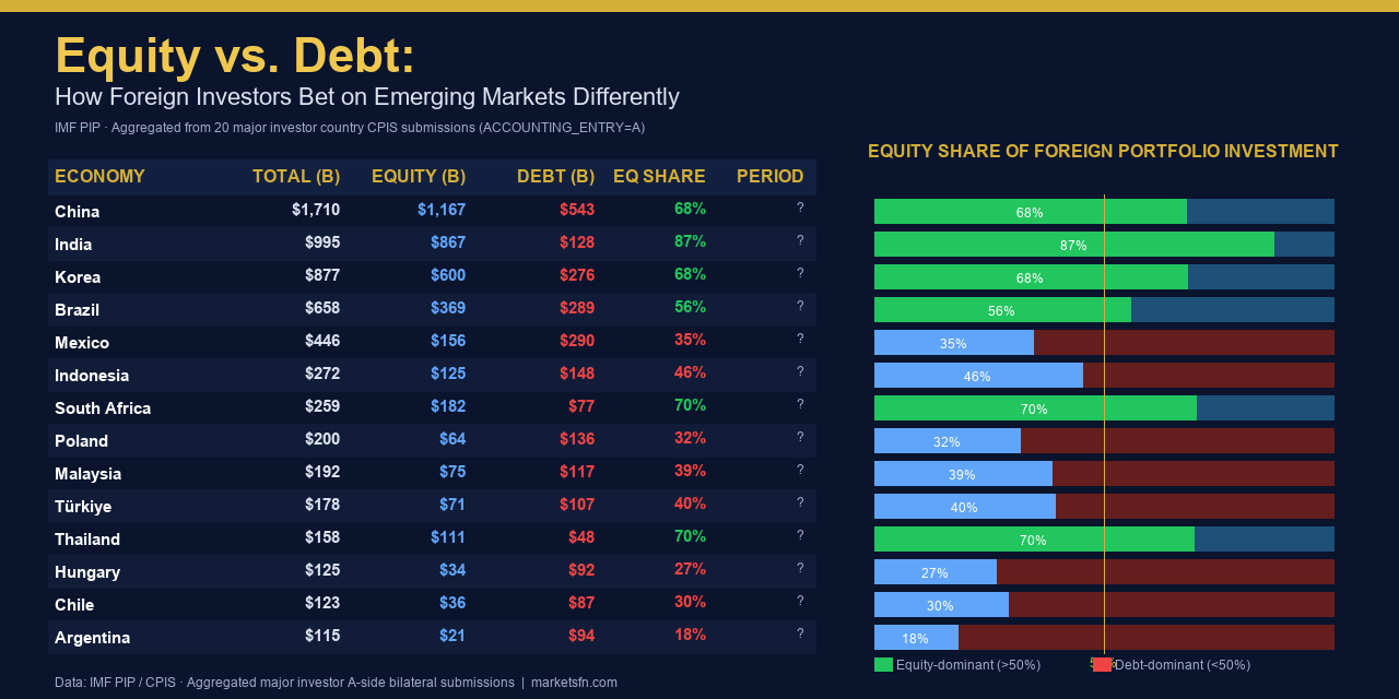 Equity vs. Debt: How Foreign Investors Bet on Emerging Markets Differently