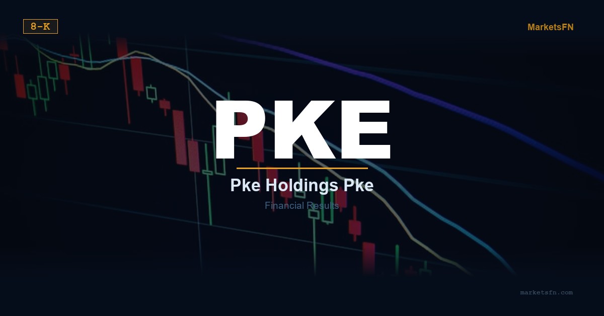 PKE Holdings (PKE) PKE Q3 Financial Results Summary