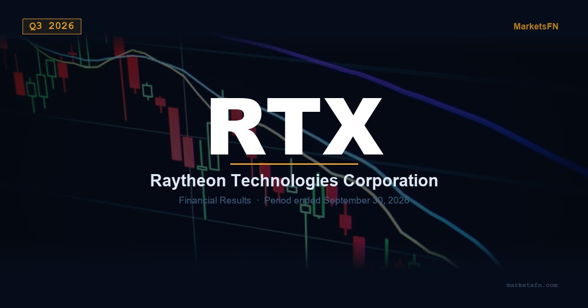 Raytheon Technologies Corporation (RTX) Q3 2026 Financial Results Summary