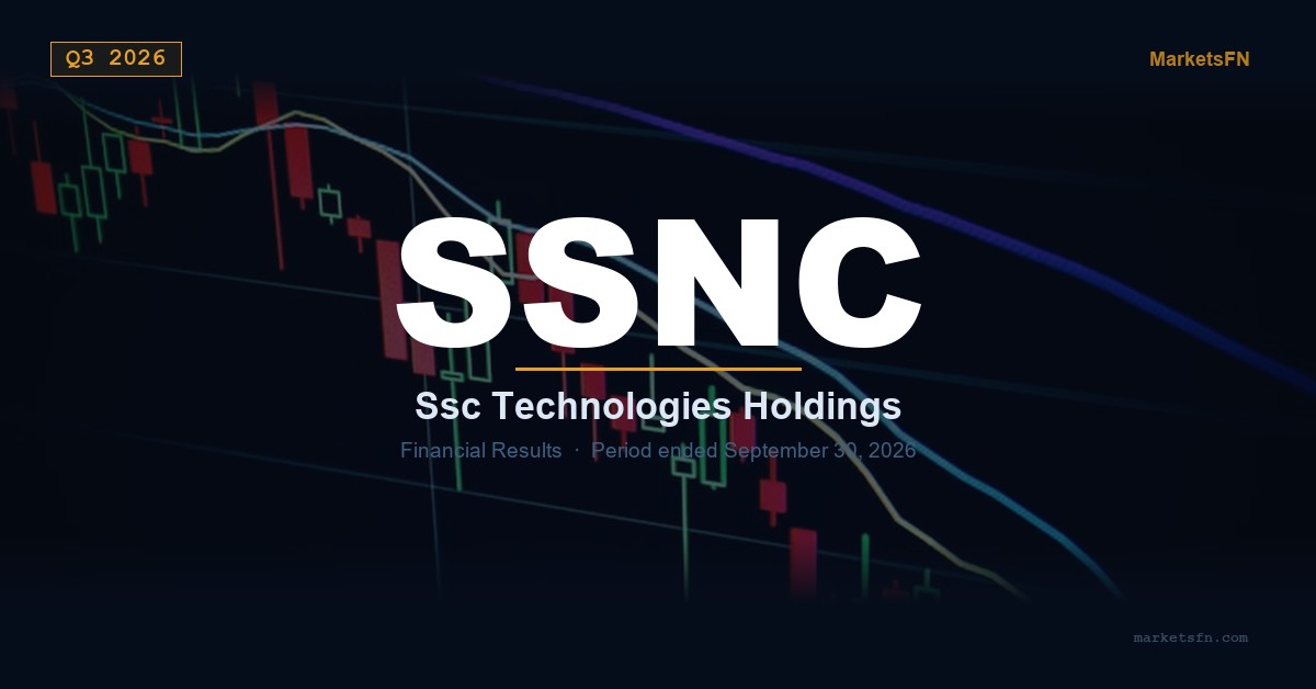 SS&C Technologies Holdings (SSNC) Q3 2026 Financial Results Summary