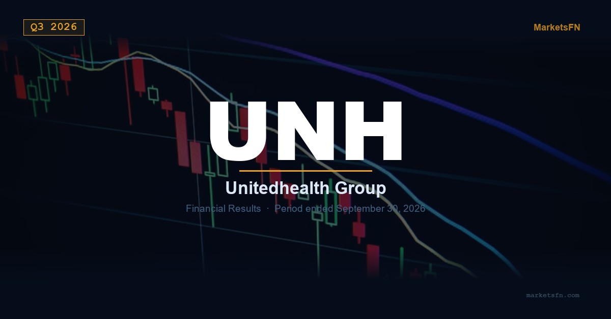UnitedHealth Group (UNH) Q3 2026 Financial Results Summary