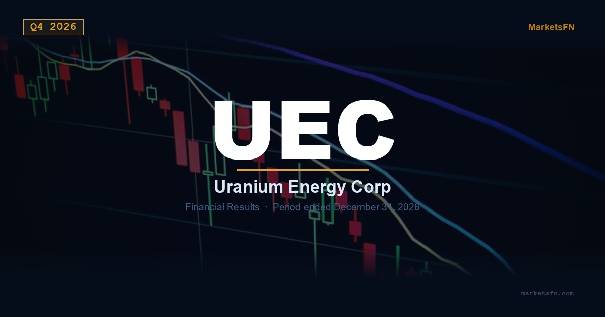 Uranium Energy Corp (UEC) Q4 2026 Financial Results Summary