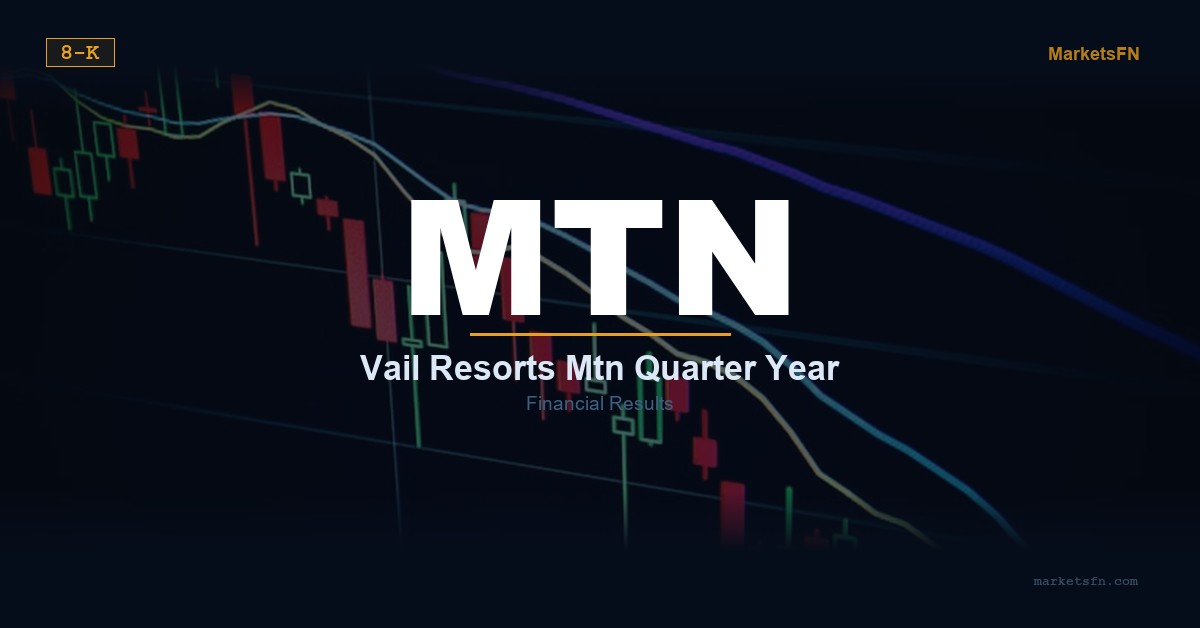 Vail Resorts (MTN) quarter year
MTN Financial Results Summary