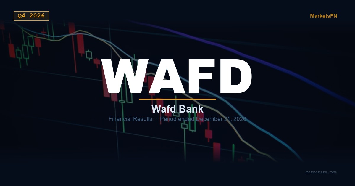 WaFd Bank (WAFD) Fiscal Q4 2026 Financial Results Summary